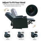 Leather Electric Power Recliner Chair with USB Ports and Cup Holders