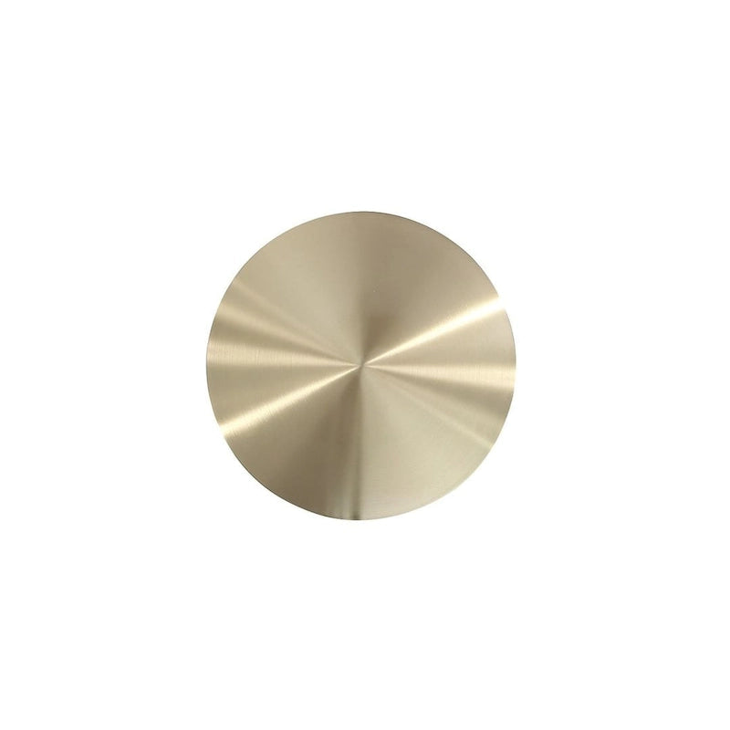 Round Pleated Leatherette End Table with Gold Steel Top
