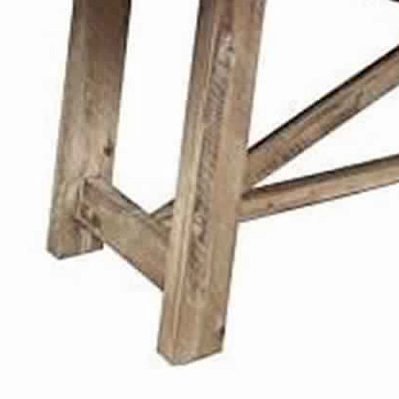 Rustic Extendable Solid Wood Dining Table with Removable Leaf, Weathered Brown