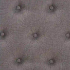 Mid-Century Modern Button Tufted Grey Fabric Upholstered Footstool Ottoman