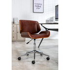  Herning Faux Leather Mid-Century Office Chair
