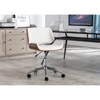 Sedia da ufficio Mid-Century in ecopelle