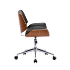 Sedia da ufficio Mid-Century in ecopelle