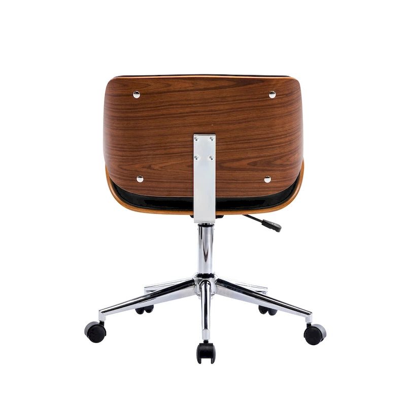 Sedia da ufficio Mid-Century in ecopelle