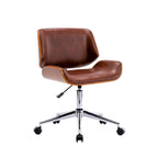 Sedia da ufficio Mid-Century in ecopelle