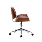 Sedia da ufficio Mid-Century in ecopelle