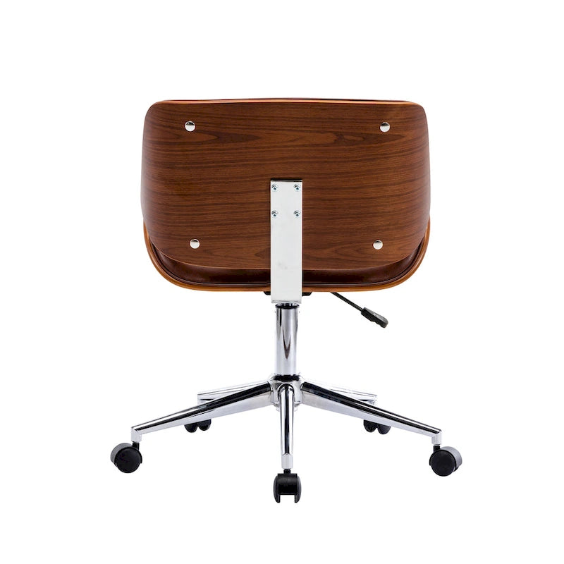 Sedia da ufficio Mid-Century in ecopelle