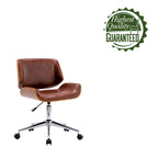 Sedia da ufficio Mid-Century in ecopelle
