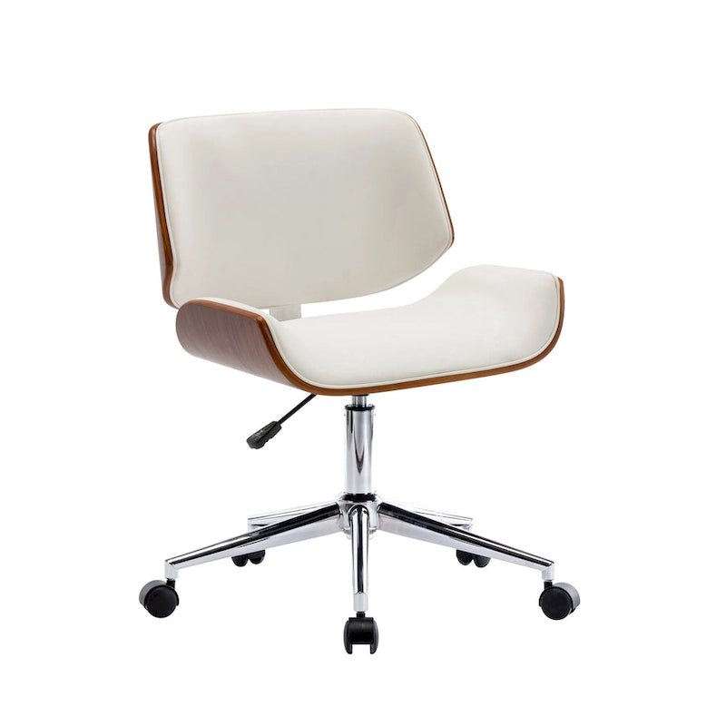 Sedia da ufficio Mid-Century in ecopelle