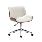 Sedia da ufficio Mid-Century in ecopelle