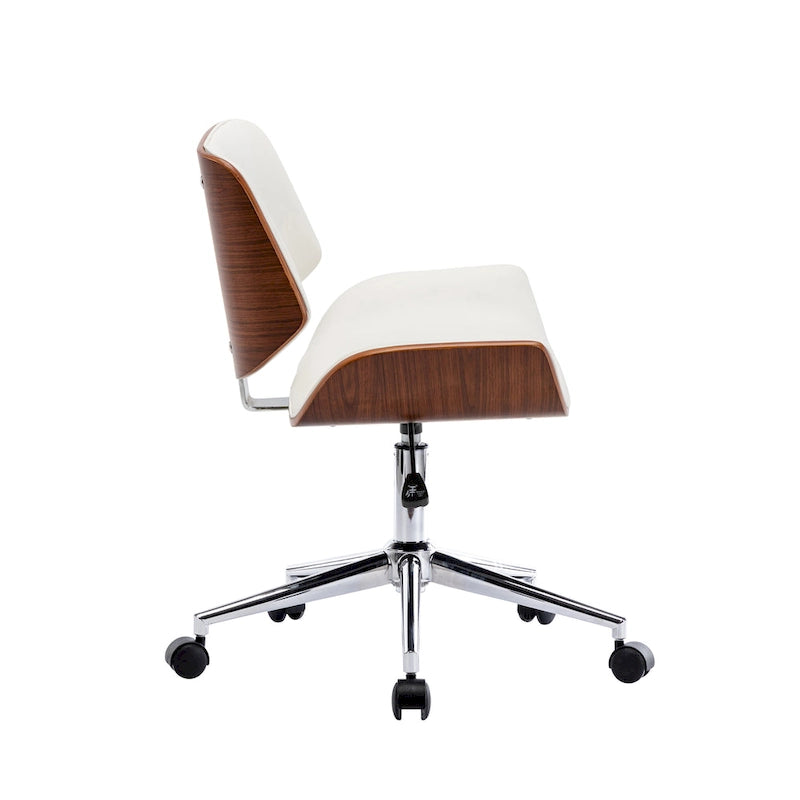 Sedia da ufficio Mid-Century in ecopelle