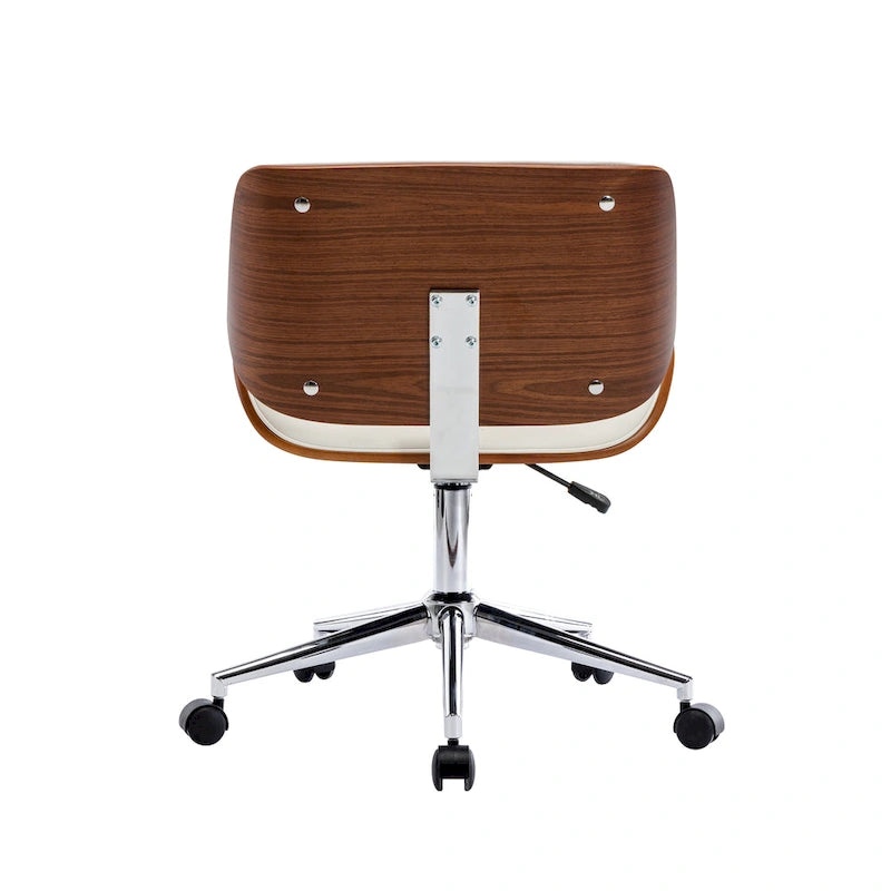 Sedia da ufficio Mid-Century in ecopelle
