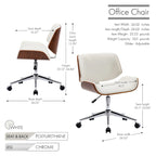 Sedia da ufficio Mid-Century in ecopelle