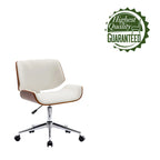 Sedia da ufficio Mid-Century in ecopelle