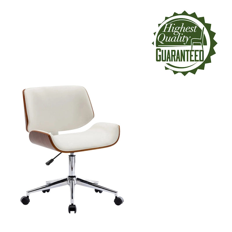Sedia da ufficio Mid-Century in ecopelle