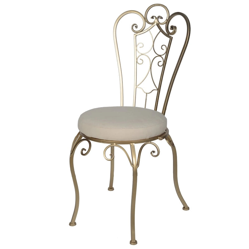  Goldtone 22-inch Folding Accent Chair