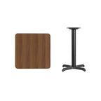 24 Square Laminate Table Top with 22 x 22 Table Height Base - 24W x 24D x 31.125H - 24W x 24D x 31.125H