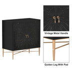 Clihome 2 Door Vintage Wood Buffet Storage Sideboard Accent Cabinet