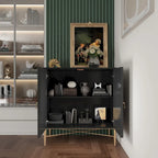 Clihome 2 Door Vintage Wood Buffet Storage Sideboard Accent Cabinet