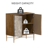Clihome 2 Door Vintage Wood Buffet Storage Sideboard Accent Cabinet