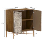 Clihome 2 Door Vintage Wood Buffet Storage Sideboard Accent Cabinet
