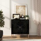 Clihome 2 Door Vintage Wood Buffet Storage Sideboard Accent Cabinet