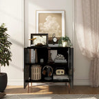 Clihome 2 Door Vintage Wood Buffet Storage Sideboard Accent Cabinet