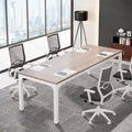 Large Rectangular Conference Table with Metal Legs Multi-Color Options