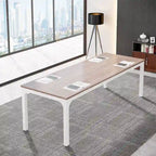 Large Rectangular Conference Table with Metal Legs Multi-Color Options