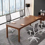 Large Rectangular Conference Table with Metal Legs Multi-Color Options