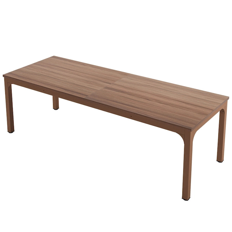Large Rectangular Conference Table with Metal Legs Multi-Color Options