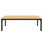 Large Rectangular Conference Table with Metal Legs Multi-Color Options