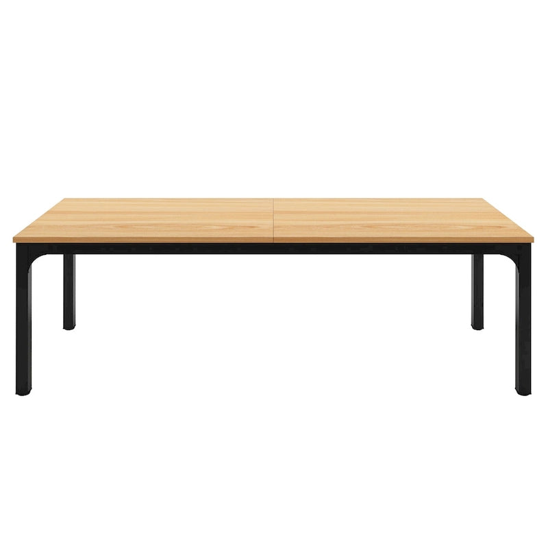 Large Rectangular Conference Table with Metal Legs Multi-Color Options
