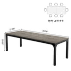 Large Rectangular Conference Table with Metal Legs Multi-Color Options