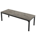 Large Rectangular Conference Table with Metal Legs Multi-Color Options