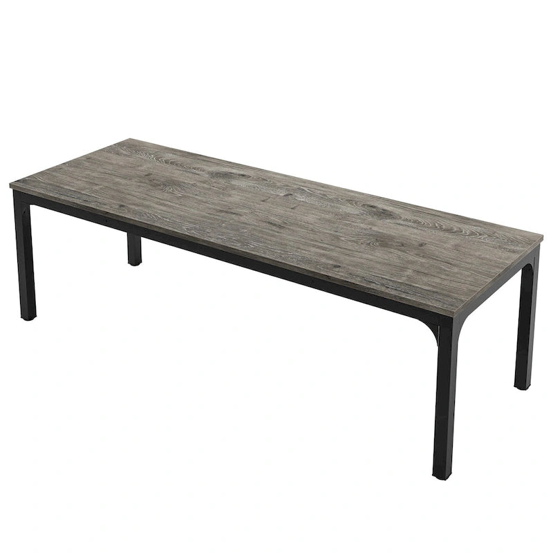 Large Rectangular Conference Table with Metal Legs Multi-Color Options