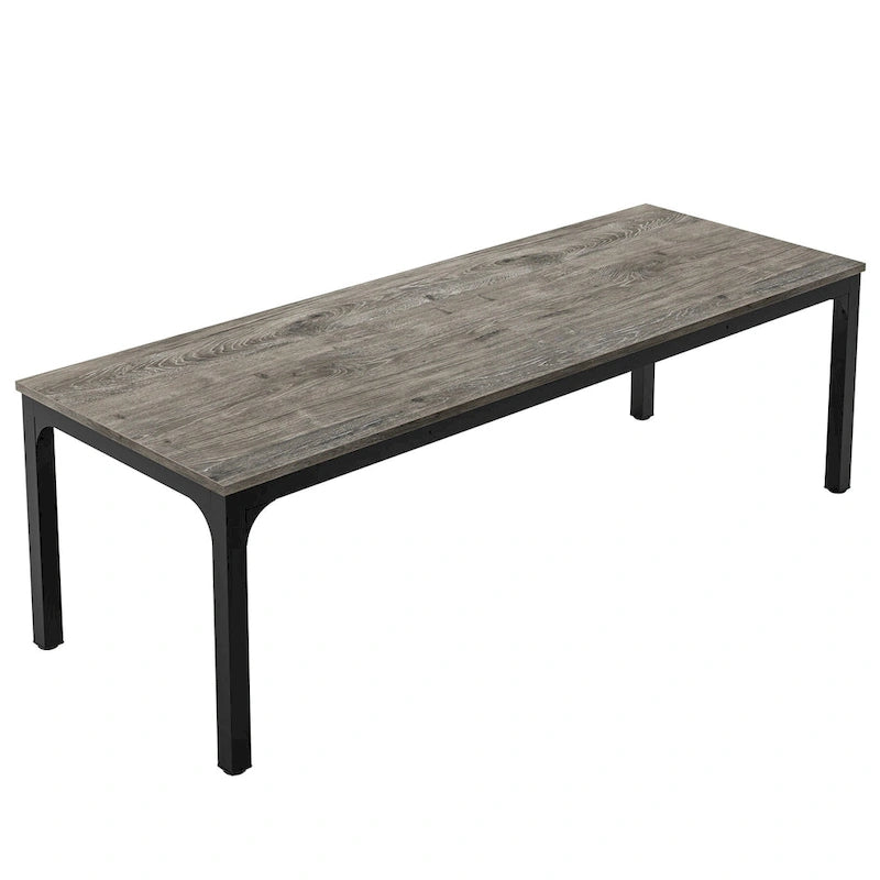 Large Rectangular Conference Table with Metal Legs Multi-Color Options