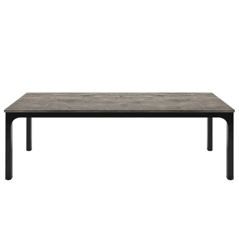 Large Rectangular Conference Table with Metal Legs Multi-Color Options