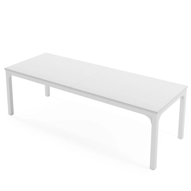 Large Rectangular Conference Table with Metal Legs Multi-Color Options
