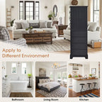 Modern Storage Cabinet with 2 Doors and 4 Drawers for Bathroom, Office