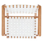 Poltrona d'accento in pelle intrecciata - 30 L x 28 P x 28 H - 30Lx28Px28H