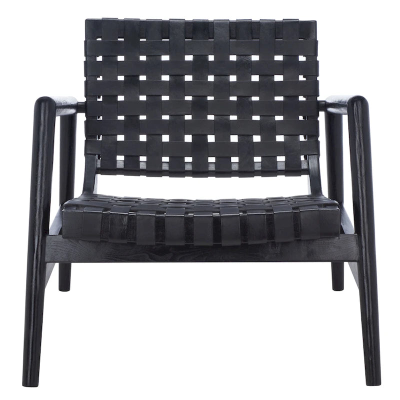 Poltrona d'accento in pelle intrecciata - 30 L x 28 P x 28 H - 30Lx28Px28H