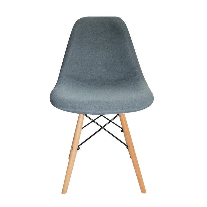 Modern Dining Chairs, Fabric & Beech Wood