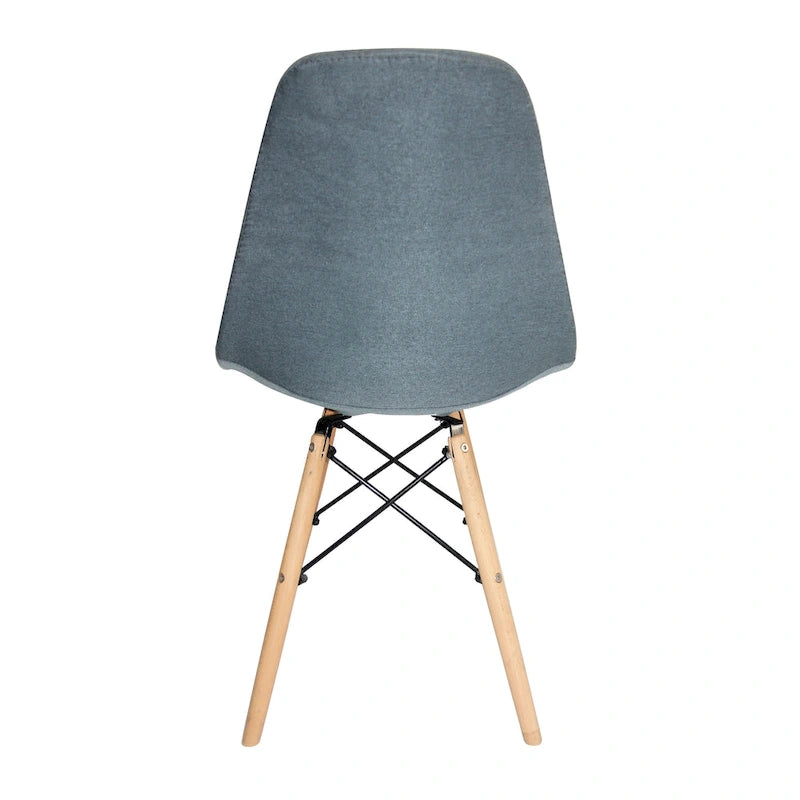 Modern Dining Chairs, Fabric & Beech Wood