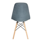 Modern Dining Chairs, Fabric & Beech Wood
