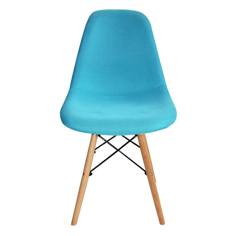 Modern Dining Chairs, Fabric & Beech Wood