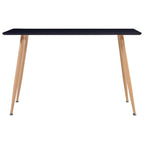 Dining Table Black and Oak 47.2x23.6x29.1 MDF