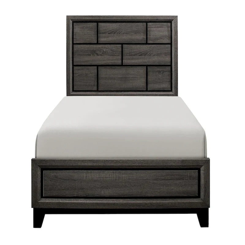 Sondra Gray Panel Bed