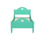 Macaron Twin Size Toddler Bed with Side Safety Rails and Headboard and Footboard