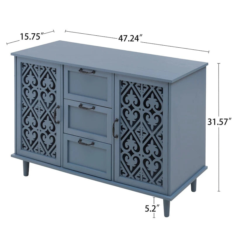 2 Door 3 Drawer Cabinet Suitable for Bedroom